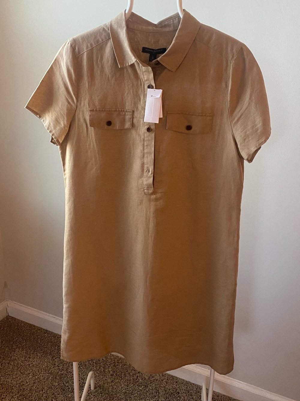 Banana Republic Tan Polo Shirt Dress
